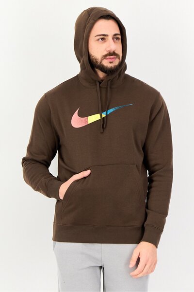 Nike Men Sportswear Fit Long Sleeve Outdoor Hoodie, Brown