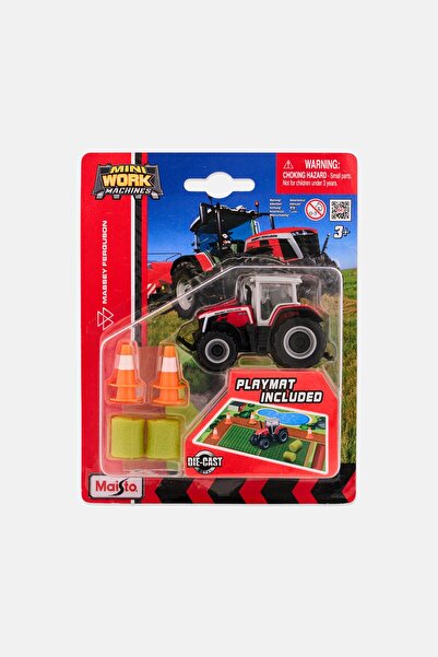 Maisto Die-Cast Metal Mini Work Machinery Tractor Set, Multicolor