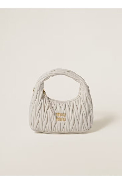 MİUAST MIU MIU Wander quilted nappa leather hobo Crossbody Shoulder Bag 20*6*...