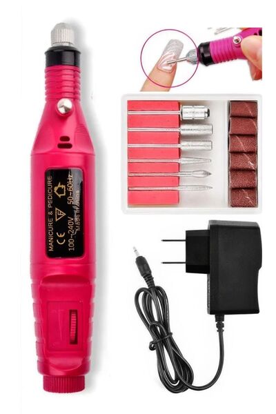 Hombak Elektrikli 12v Tırnak Törpü Seti Manikür Pedikür Protez Tırnak Ayak Na...