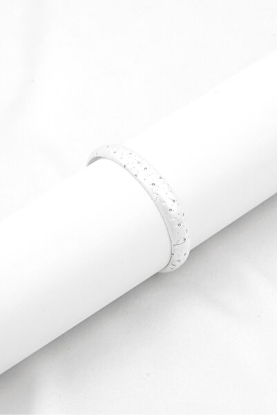 Alex and Ani Women Stainless Steel Hinge Bangle Satin Bracelet, White