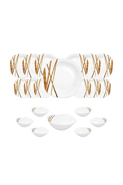 La Opala Golden Shades 20 Pcs Dinner Set – Microwave & Dishwasher Safe Plates