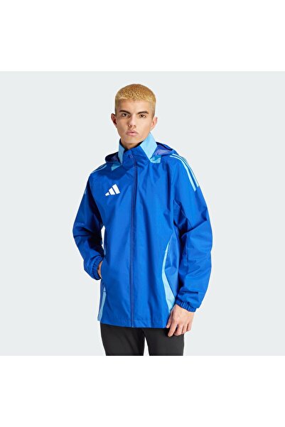 adidas سترة تيرو 24 للمنافسات المقاومة للطقس للرجال - معطف واقٍ من المطر