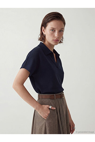 LC Waikiki Sparkling Choices by Shining Store Devrik Roba Collar Women's T-Shirt