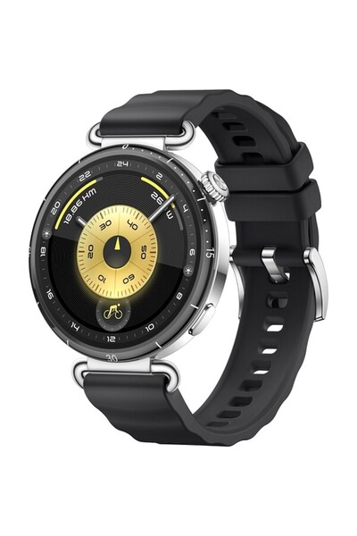 Huawei Ceas inteligent GT 6, 41 mm, GPS, Android/iOS, curea neagră din fluoro...