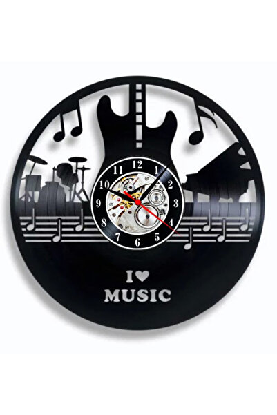OEM I LOVE MUSIC Wall Clock