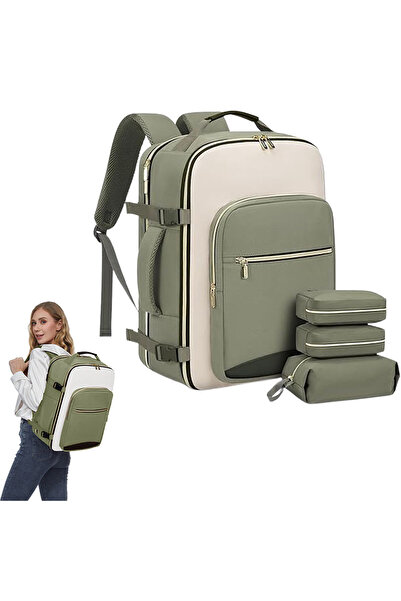 CRACOS Travel set, Multifunctional backpack Cracos®, green, 46x36x20 cm, 36-5...