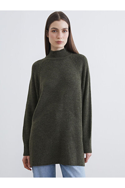 LC Waikiki Rmz Gi̇yi̇m Farkiyla Fisherman Roba Collar Loose Fit Women's Knitw...