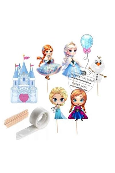 Decoratiuni Dulci Baby Frozen cardboard mini toppers