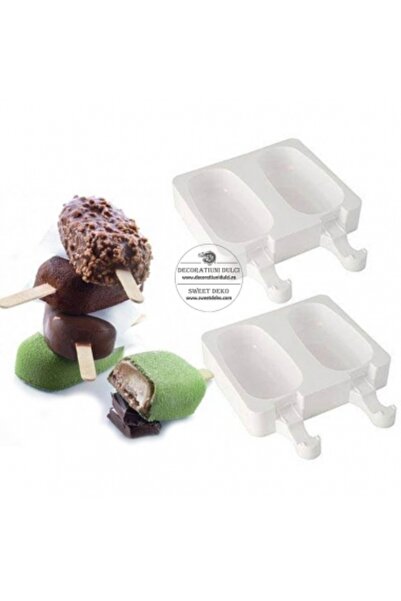 Decoratiuni Dulci Cakesicles 4 forme, gel01 Silikomart