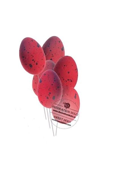 Decoratiuni Dulci Decoratiuni din polistiren oua rosii (комплект 6buc)