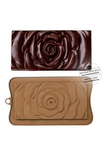 Decoratiuni Dulci Mulaj tableta ciocolata cu model trandafir