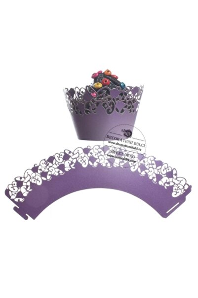 Decoratiuni Dulci Invelitori dantelate частичен mov (12buc/комплект)