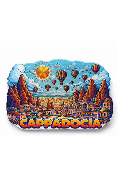 Epilons Magnet de frigider din silicon cu tematică Cappadocia, model 5