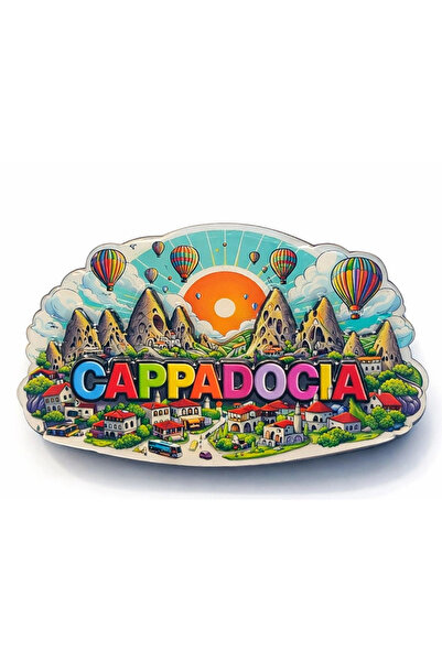 Epilons Magnet de frigider din lemn cu tematică Cappadocia Model 5