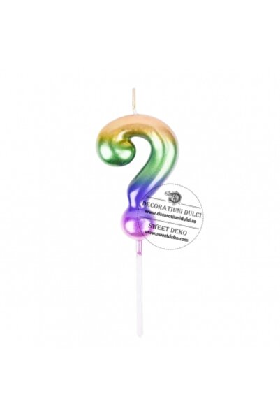 Decoratiuni Dulci Lumanare semnul intrebarii multicolora