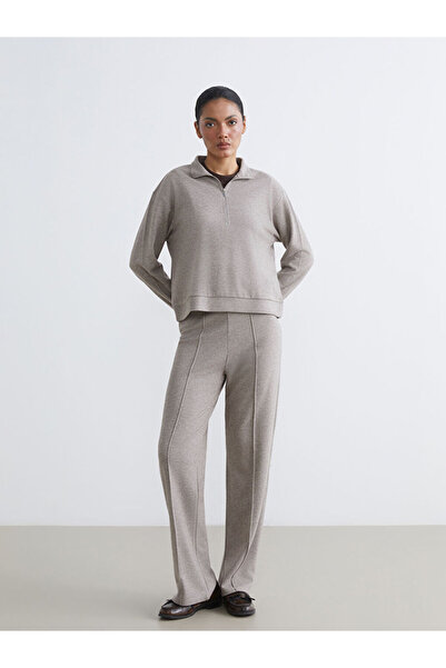 LC Waikiki Rmz Gi̇yi̇m Farkiyla Women's Embroidered Sweatpants with Waist Cord