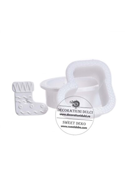 Decoratiuni Dulci Decupatoare si presa sosetica Craciun (комплект 3 пиеси)