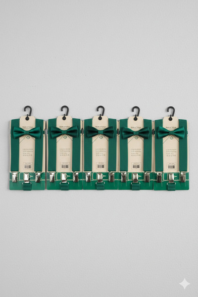 Baby Bakkal Set cu papion și bretele, 5 piese, pentru vârstele (1-9)