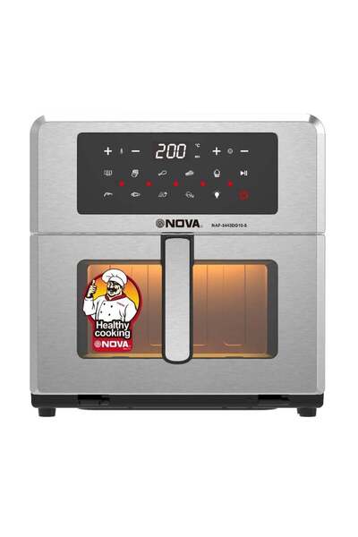 Nova 10.5L Digital Air Fryer, Dual Heating Technology, Modern Touch Control P...
