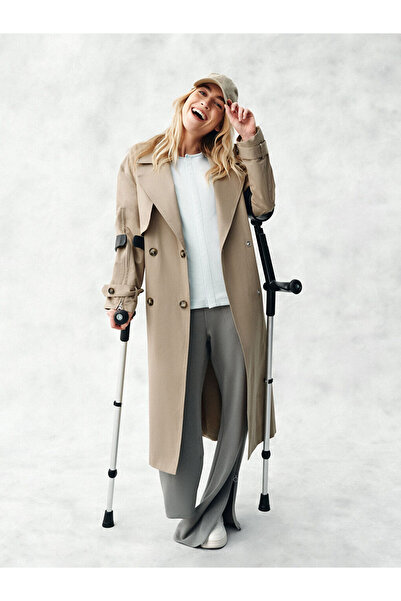 LC Waikiki Ανθρακί Γυναικείο Παντελόνι Φόρμας με Φερμουάρ στα Τελειώματα, Εύκ...