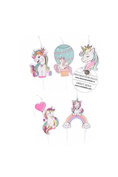 Decoratiuni Dulci Έρημος Λουμανάρι | unicorni dragalasi (σετ 5 bucati)