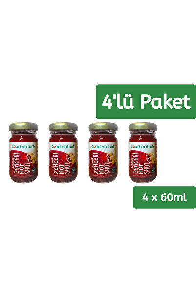 Cood Nature 4'lü Organik Zencefil Nar Shot 60ml