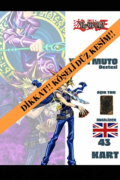 Cakmak Oyun Dukkani Yu-Gi-Oh! İngilizce SİVRİ KÖŞELİ/DÜZ KESİM/ Yugi Muto/Fir...