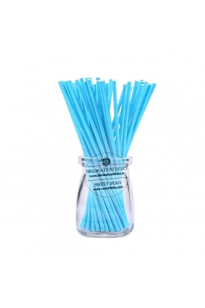 Decoratiuni Dulci Bete albastru deschis pentru lollipops