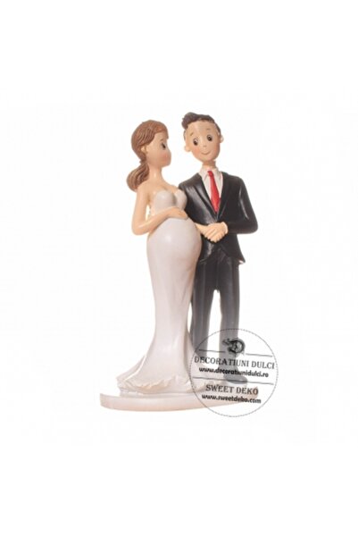 Decoratiuni Dulci Cake figurine, groom and pregnant bride