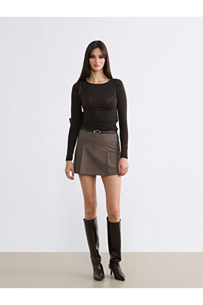 LC Waikiki Çelebi Store'dan Kaliteli Parçalar Beli Kemerli Kareli Motifli Şor...