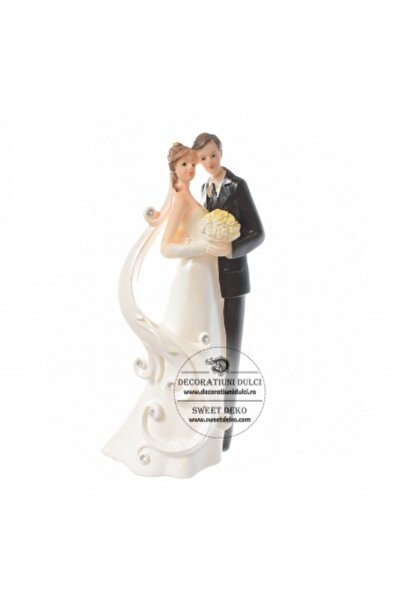Decoratiuni Dulci Wedding cake topper, bride and groom (20cm)
