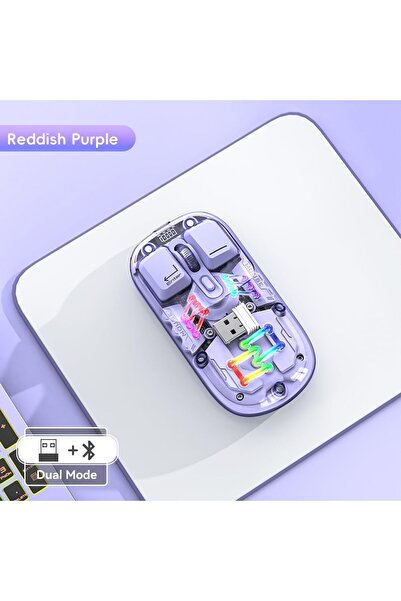Generic Nexahive Fassion Wireless Mouse, 3 DPI Levels, 2.4G & Bluetooth, Type-C, Rechargeable, RGB Water-Coo