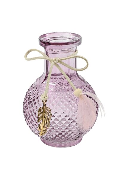OEM Decorative vase 22SF040092S, glass, lilac, 11.7 cm