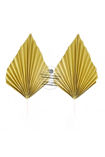 Decoratiuni Dulci Frunze de palmier din carton de culoare mustar auriu