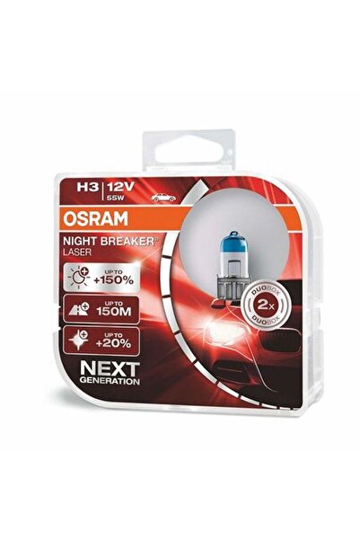 Osram Set 2 becuri H3 12V 55W NB LASER +150%