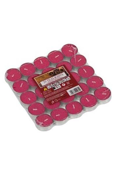 OEM Red Cinnamon Scented Pillar Candles Ø3.5 x 1.5 cm - 25 pcs