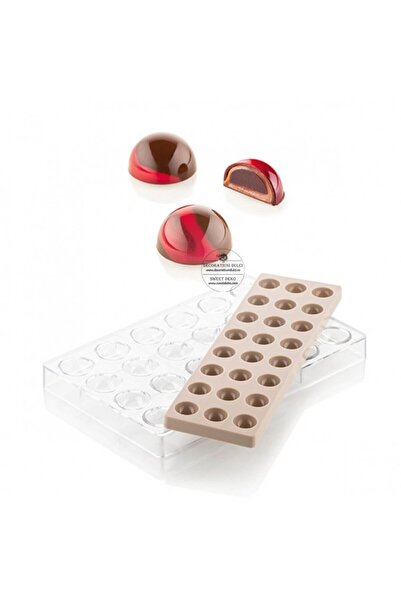 Decoratiuni Dulci Bomboane ciocolata kit semisfere 01, Silikomart