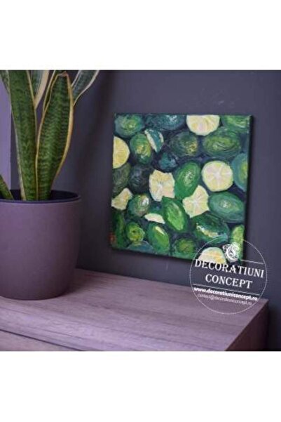 Decoratiuni Dulci Tablou unicat pictat in ulei Lamai si lime