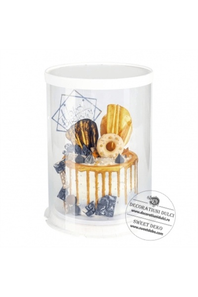 Decoratiuni Dulci Cutie rotunda pentru tort - Ø22 x 32cm h.