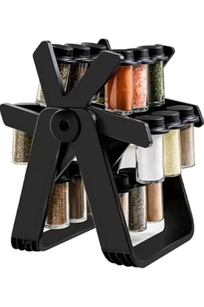 Primo Plus Ferris Wheel Rotating Glass Rack Set, 18 Pieces , DX2504