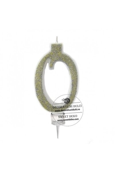 Decoratiuni Dulci Lumanari cifre aurii - Цифра 0
