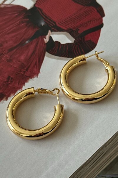 Trendy Butik Steel Hoop Earrings
