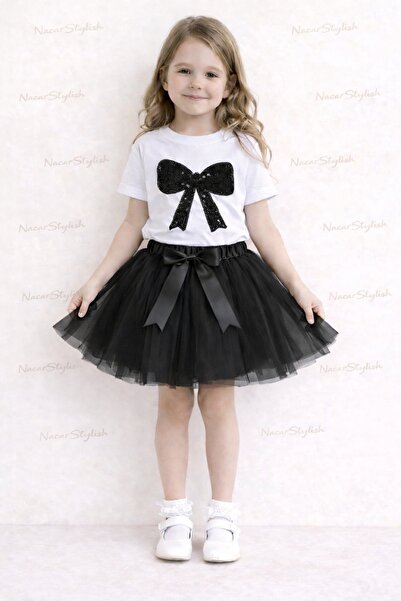 Nacar 23 Nisan 29 Ekim Gösteri Alt-Üst Takım Fiyonk Tshirt&Tütü Etek - 23 Nis...