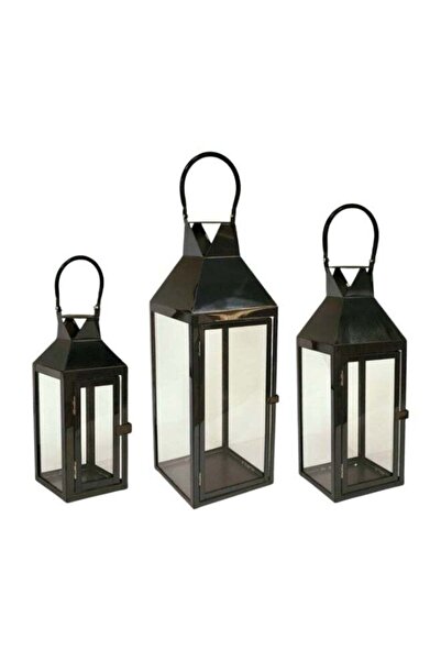 AZOZ MERCHLY مجموعة فوانيس رمضانية أنيقة مكونة من 3 قطع