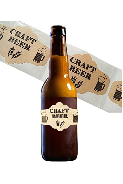 PEUTIER Etichete Kraft pentru Bere Artizanala, 9x6 cm, Forma Neregulara, Set ...