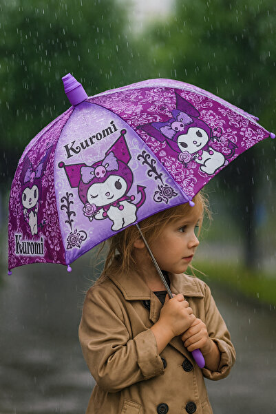 Saatistan Renkli Kuromi Şemsiye, Koruma Kılıflı, Şık ve Hafif Tasarım