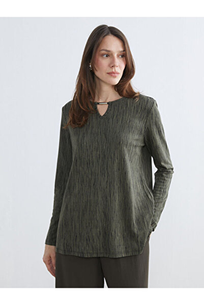 LC Waikiki Rmz Gi̇yi̇m Farkiyla Zero Roba Collar Embroidered Blouse