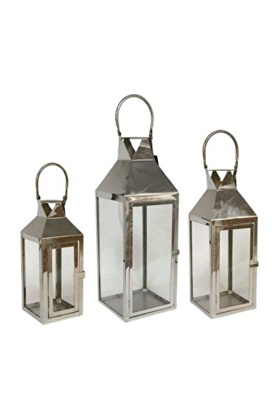 AZOZ MERCHLY مجموعة فوانيس رمضانية أنيقة مكونة من 3 قطع