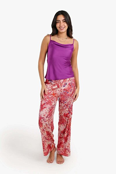 CARINA Printed satin pajama set